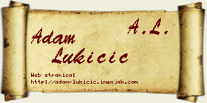 Adam Lukičić vizit kartica
